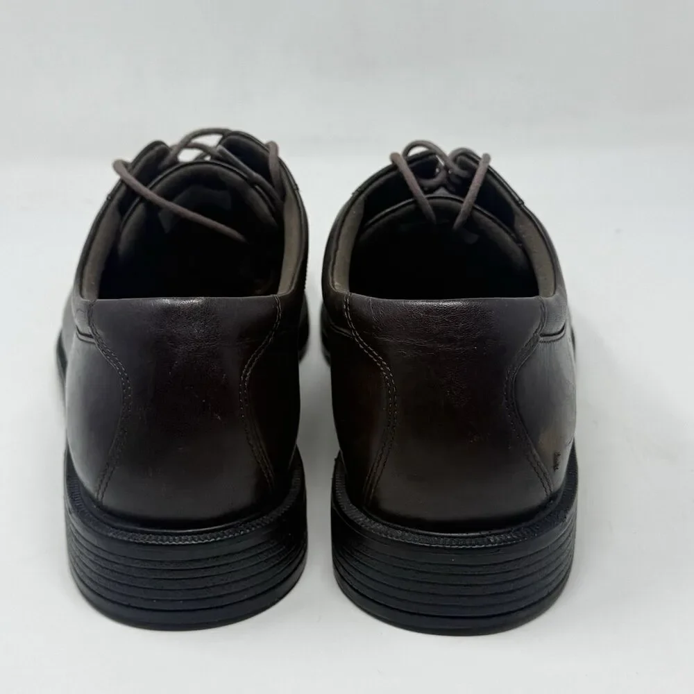 Rockport Margin Derby Shoes Mens 14 M Brown Leather Plain Toe Business NO INSOLE